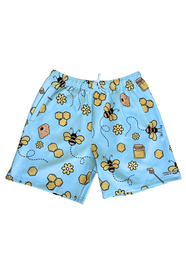 Everyday Outdoor Longline Shorts - Bees Blue