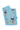 Blue towel with bird and nature design on a white background