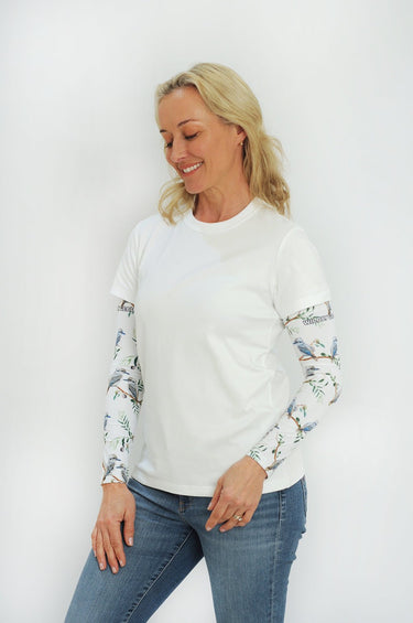 Cycling Protection Sleeves - Kookaburra White - Wildlyready 1
