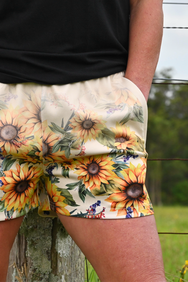 Everyday Outdoor Footy Shorts With Zip Pockets - Sunflower Cream - Wildlyready