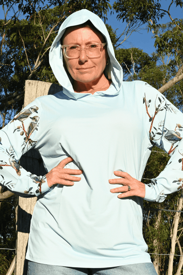 Everyday Outdoor UV Hoodie - Kookaburra Blue - Wildlyready