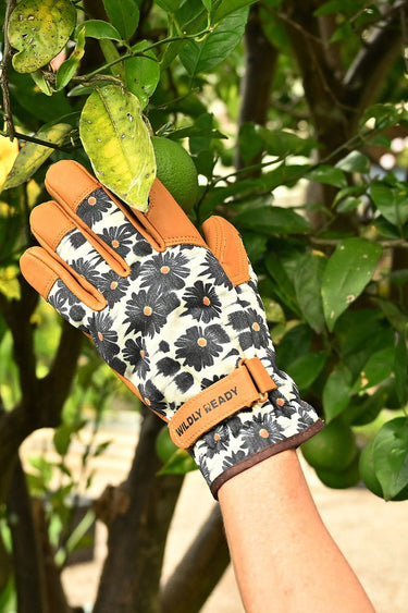 Gardening Gloves - Floral Black - Wildlyready