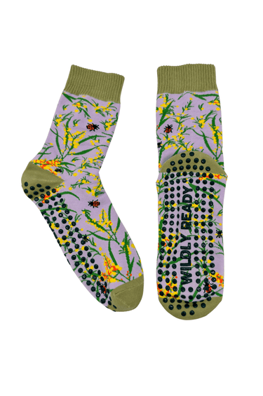 Grip Socks - Wattle Lilac - Wildlyready