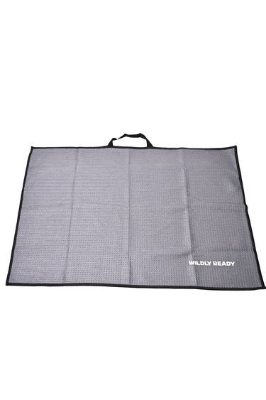 Premium Waffle Golf Towel - Charcoal Grey - Wildlyready