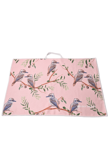 Premium Waffle Golf Towel - Kookaburra Light Pink - Wildlyready