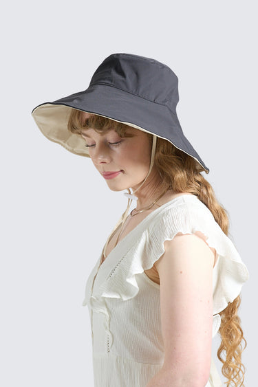 The Mariner Ultra Wide Brim Hat UPF50+ Black Cream - Wildlyready