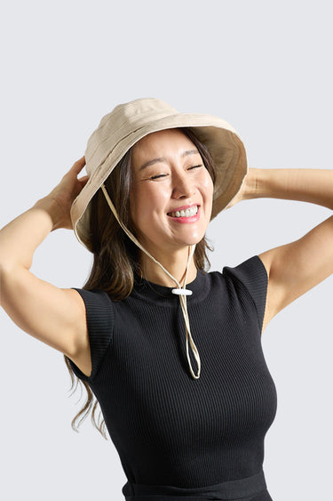 The Sundrift Packable Wide Brim Hat UPF50+ Beige - Wildlyready
