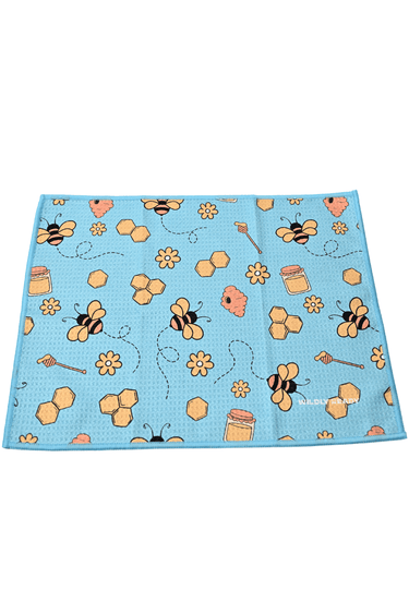 Wildly Ready Waffle Cleaning Cloth - Bees Blue - Wildlyready