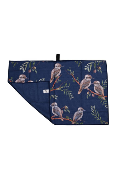 Wildly Ready Waffle Tea Towel - Kookaburra Blue - Wildlyready 1
