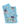 Blue towel with bird and nature design on a white background