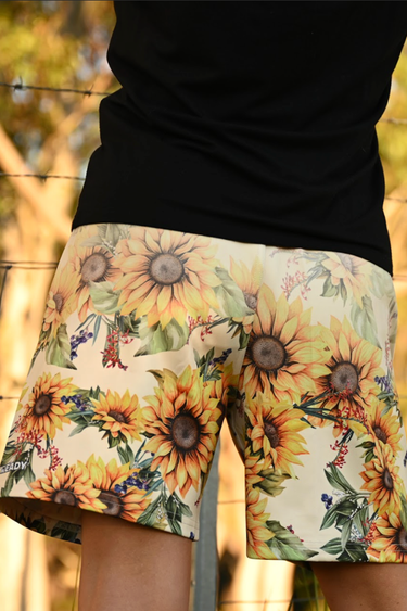 Everyday Outdoor Longline Shorts - Sunflower Cream