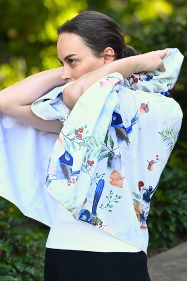 Cooling Hooded Wrap - UPF50+ - Blue Wren - Wildlyready