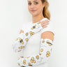 Cycling Protection Sleeves - Bee White - Wildlyready
