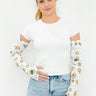 Cycling Protection Sleeves - Bee White - Wildlyready