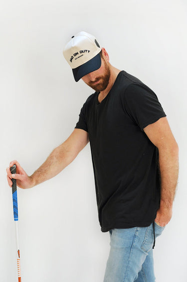 DADONDUTY Dad Cap (Cream - Navy) - Wildlyready