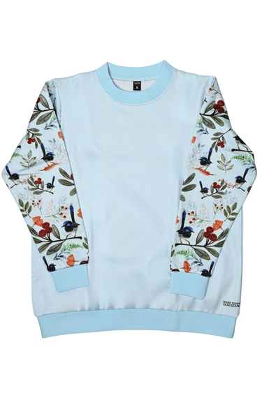Everyday Outdoor Crew Jumper - Blue Wren Light Blue - Wildlyready