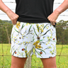 Everyday Outdoor Footy Shorts With Zip Pockets - Wattle White - Wildlyready