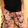 Everyday Outdoor Longline Shorts - Blue Wren Dusty Pink - Wildlyready