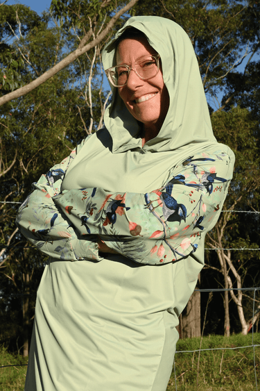 Everyday Outdoor UV Hoodie - Blue Wren Green - Wildlyready