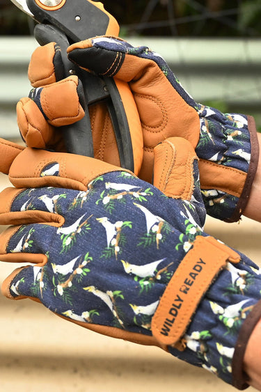 Gardening Gloves - Cockatoo Blue - Wildlyready