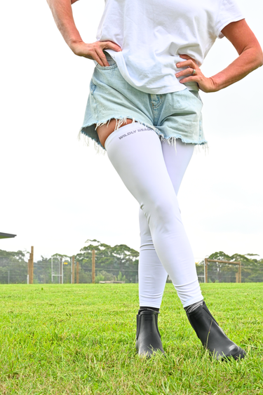 Gardening Protection Leg Sleeves - White - Wildlyready