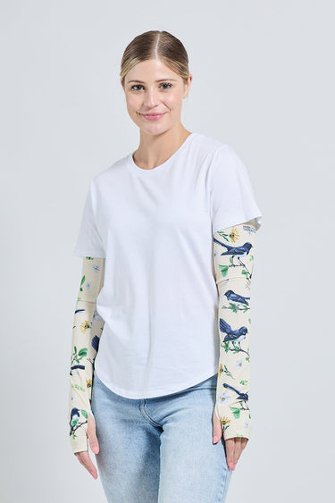 Gardening Protection Sleeves - Willie Wagtail Cream - Wildlyready