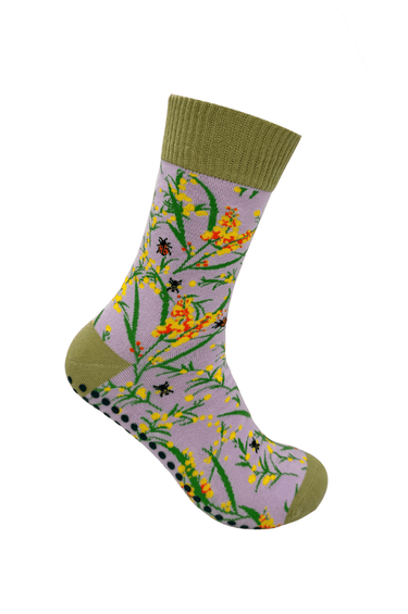 Grip Socks - Wattle Lilac - Wildlyready