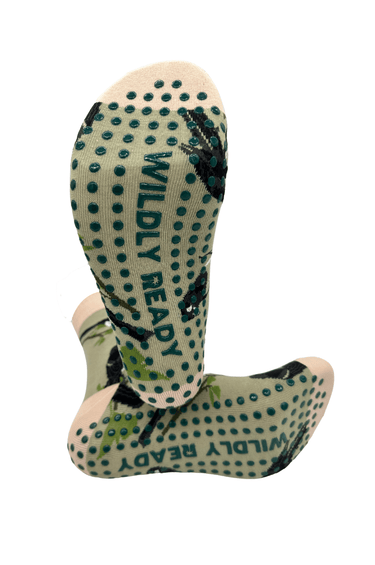 Grip Socks - Willie Wagtail Sage - Wildlyready