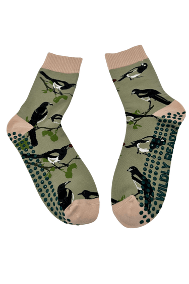 Grip Socks - Willie Wagtail Sage - Wildlyready