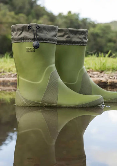 Isabella Barefoot Rain Boots - Dark Green - Wildlyready