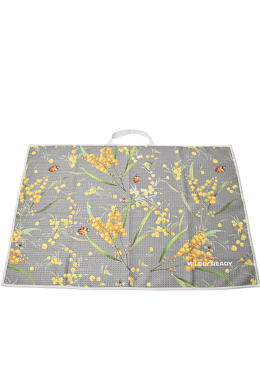 Premium Waffle Golf Towel - Wattle Grey - Wildlyready
