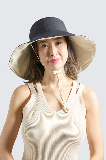 The Mariner Ultra Wide Brim Hat UPF50+ Black Cream - Wildlyready