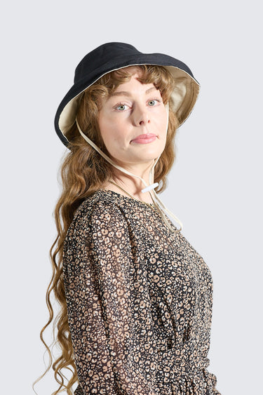 The Sundrift Packable Wide Brim Hat UPF50+ Black - Wildlyready