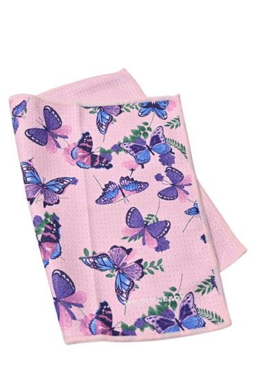 Wildly Ready Waffle Cleaning Cloth - Butterfly Pink - Wildlyready
