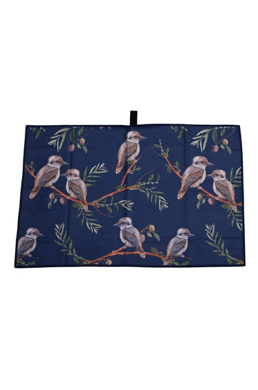 Wildly Ready Waffle Tea Towel - Kookaburra Blue - Wildlyready