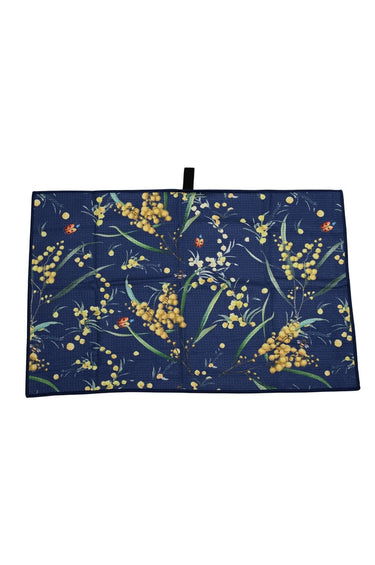 Wildly Ready Waffle Tea Towel - Wattle Blue - Wildlyready