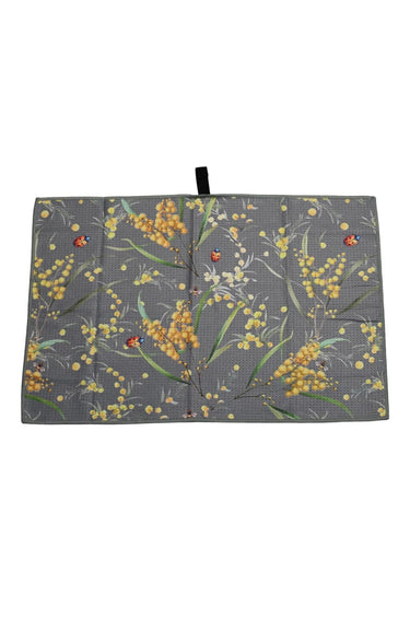 Wildly Ready Waffle Tea Towel - Wattle Grey - Wildlyready